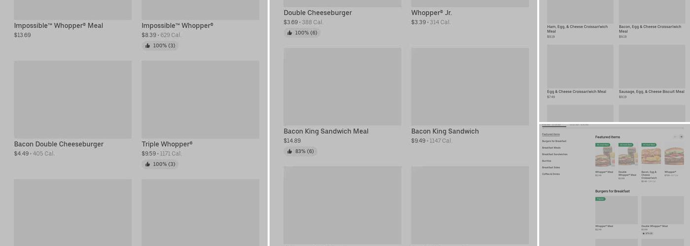 Burger King Menu