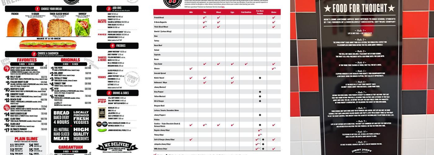 Jimmy John's Menu