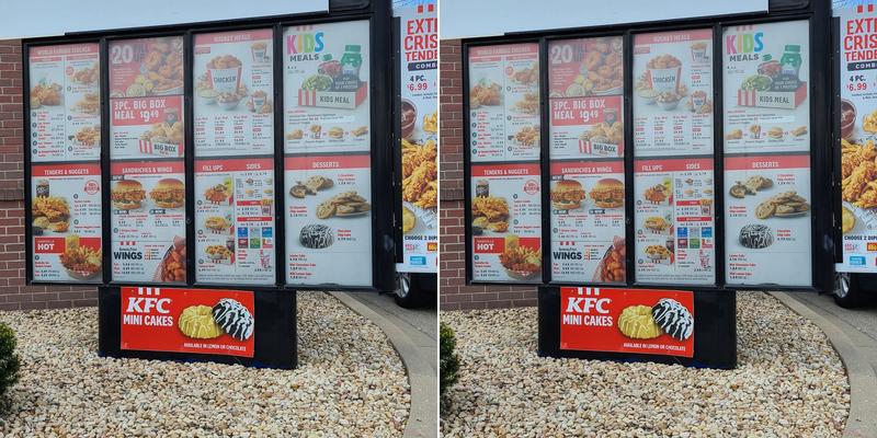 KFC Menu