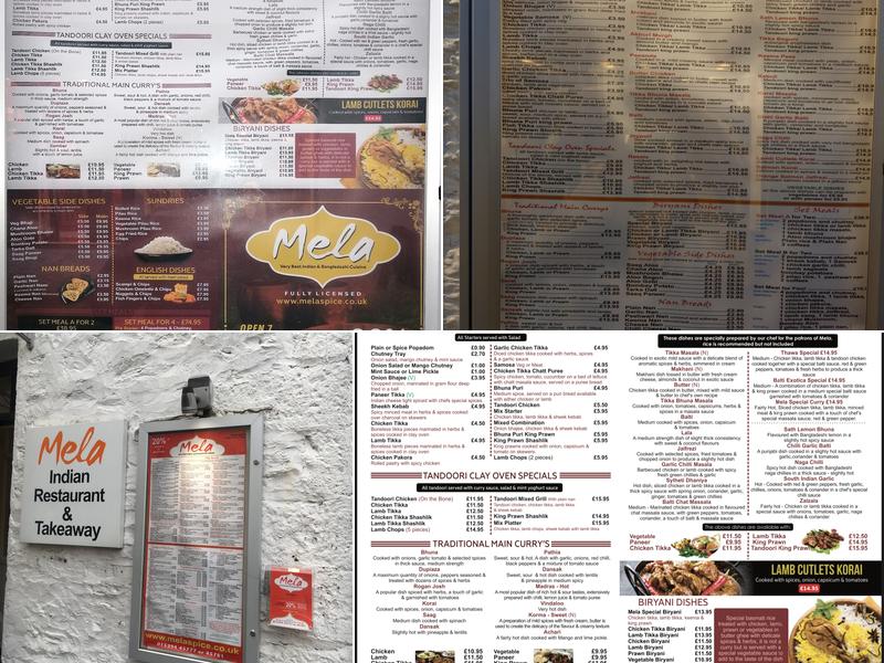 Mela Spice Restaurant Menu