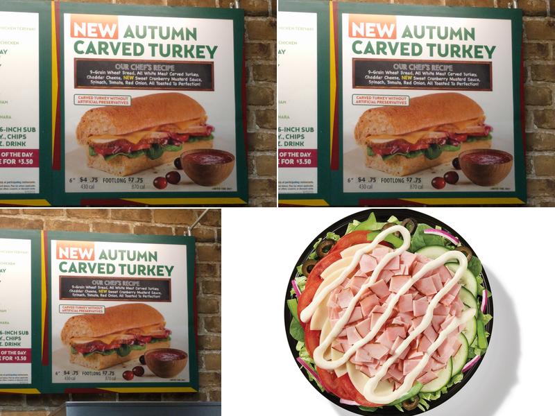 Subway Menu