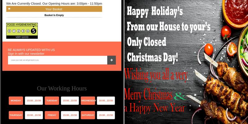 Brackley Kebab House Menu