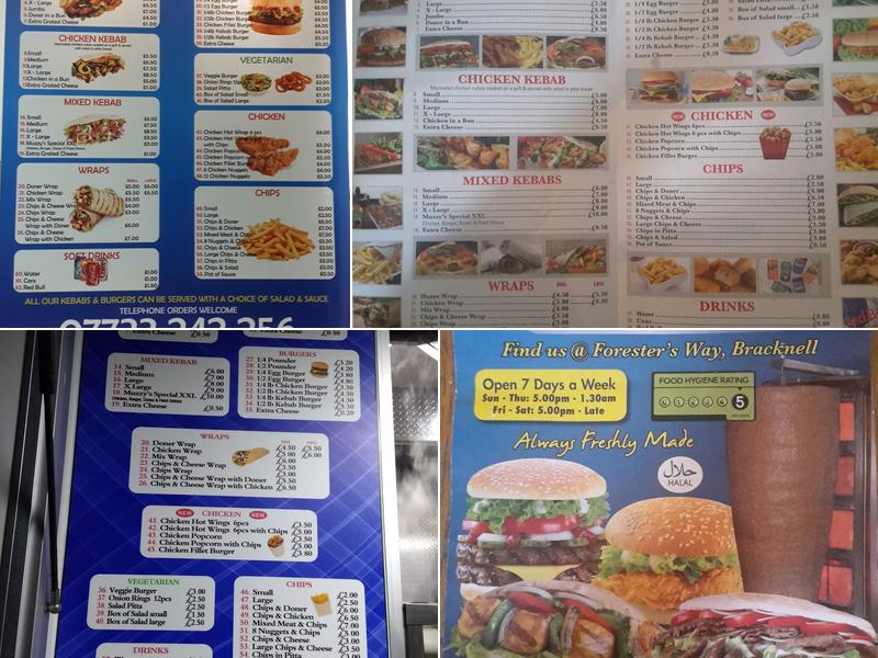 Muzzy's Kebab Menu