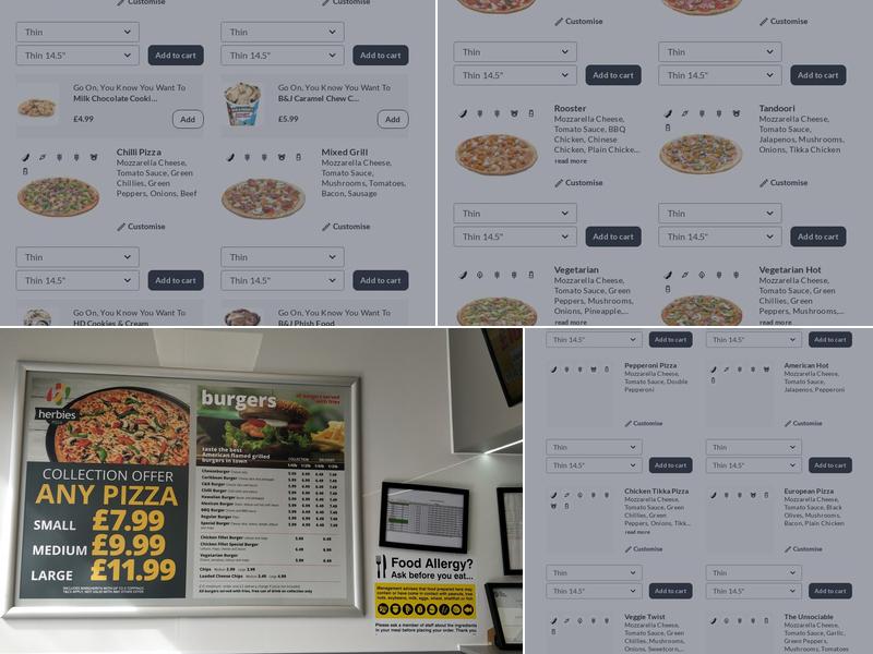 Herbies Pizza Bracknell Menu