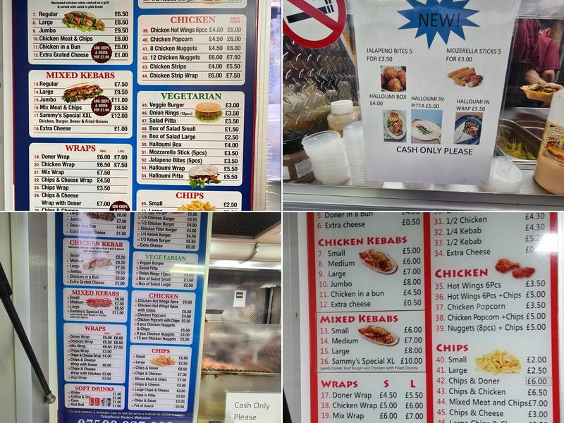 Sammy's Kebabs Menu