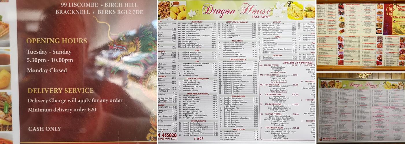 Dragon House Menu