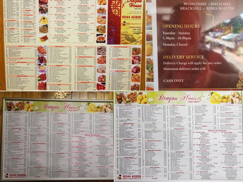 Dragon House Menu