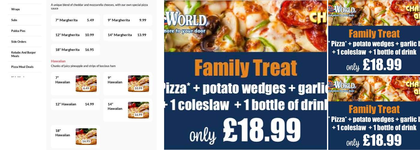 Pizza World Bracknell Menu