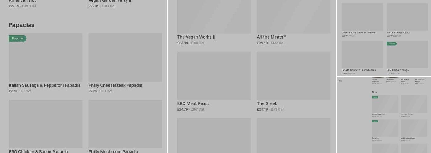 Papa Johns Pizza Menu