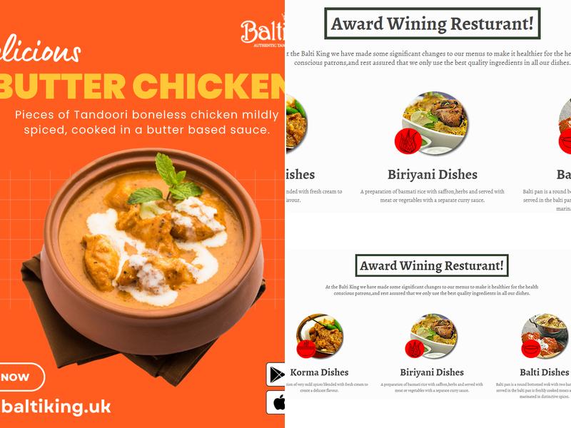 Balti King Menu