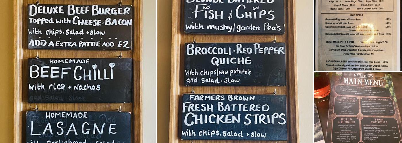 The Nags Head Menu