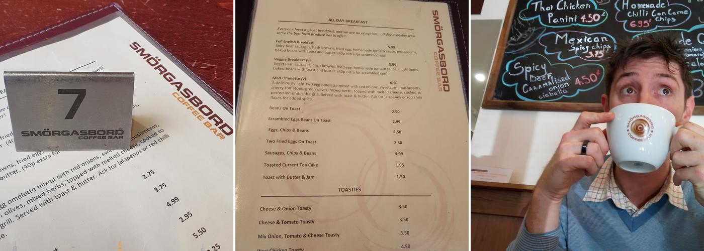 Smorgasbord Coffee Bar Menu