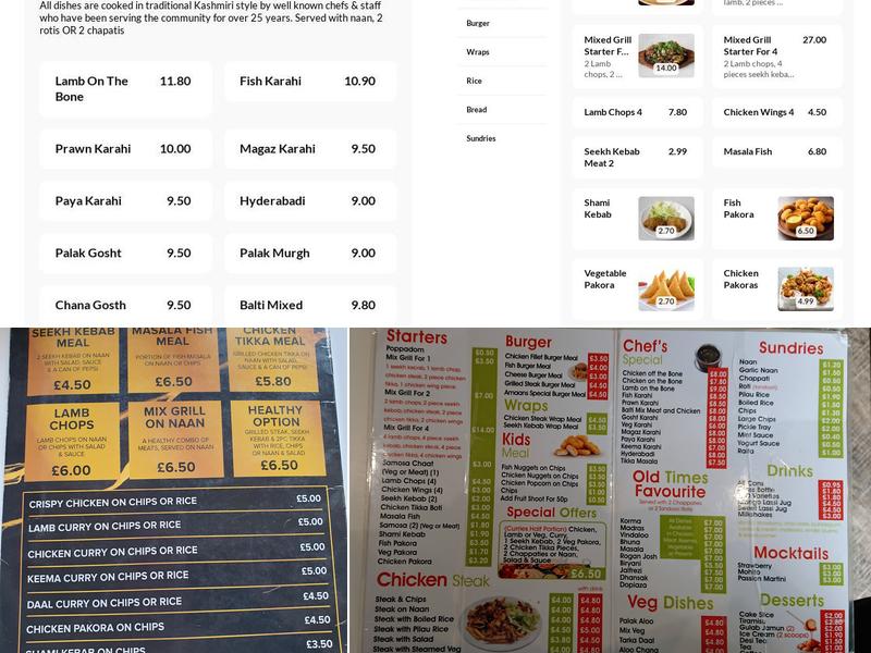 Amaans Grill House Menu