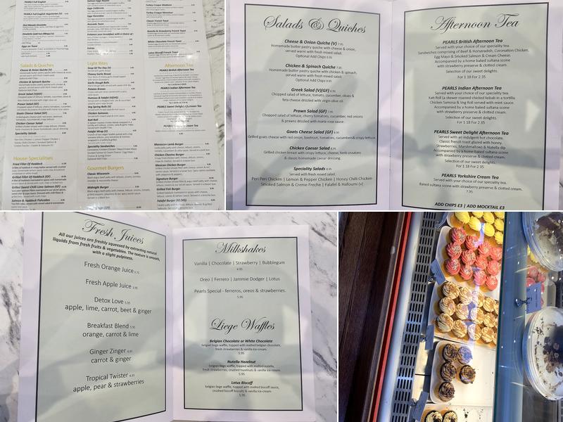 Pearls Tearoom & Patisserie Menu