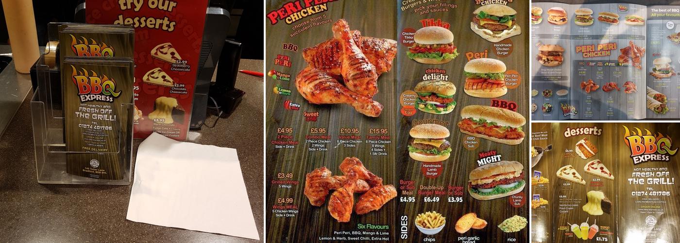 BBQ Express Bradford Menu