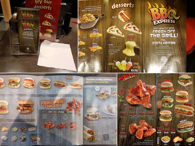 BBQ Express Bradford Menu