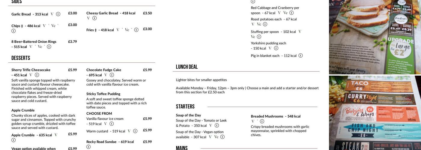 Flying Squirrel Menu