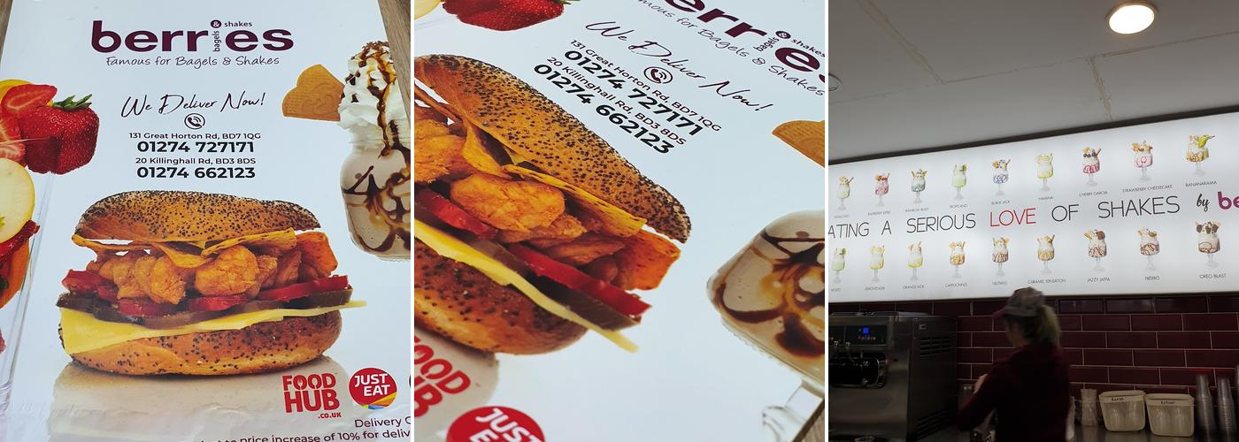 Berries Bagels And Shakes Menu