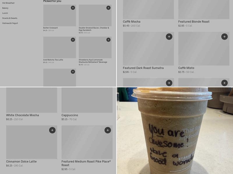 Starbucks Menu