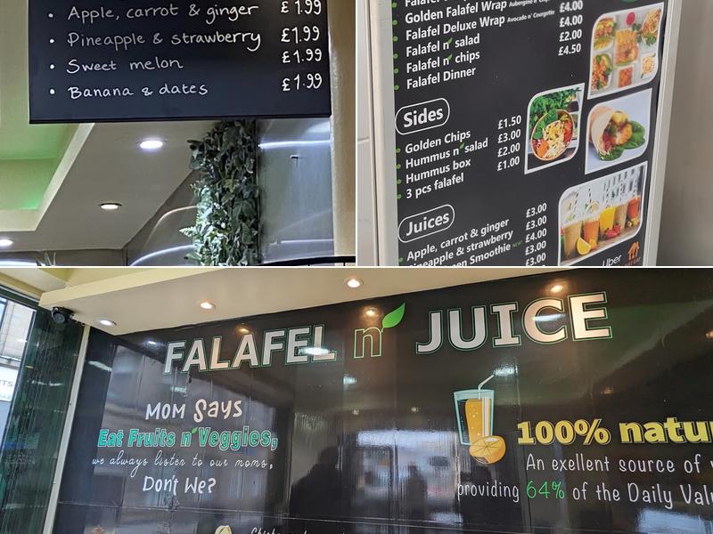 FALAFEL n’ JUICE Co Menu
