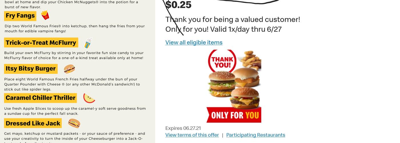 McDonald's Menu