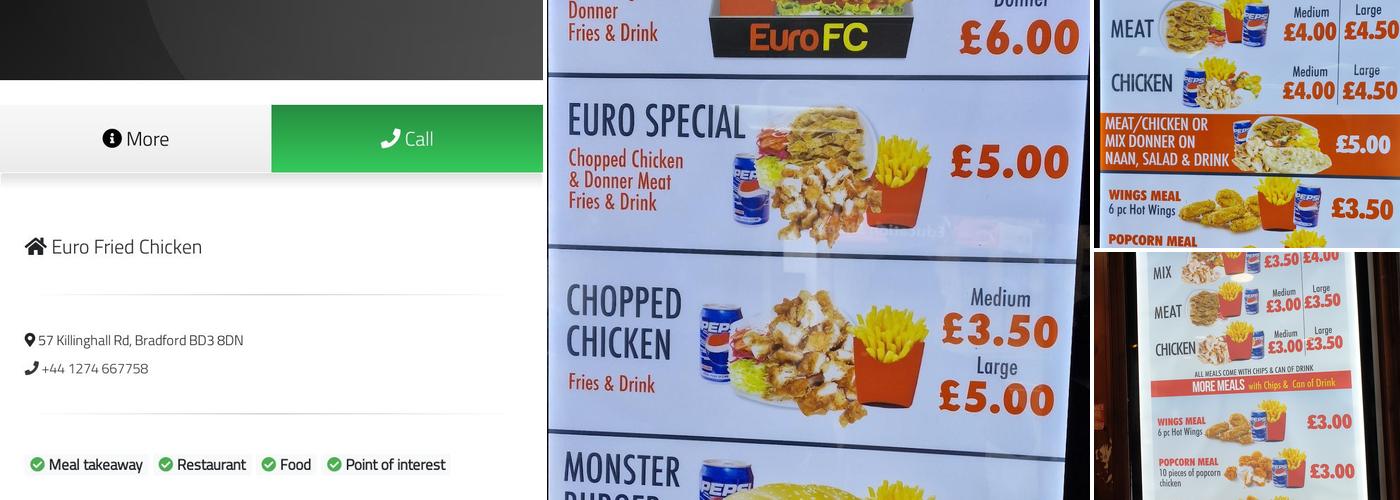 Euro Fried Chicken Menu