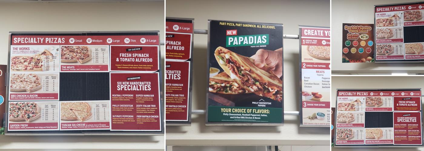Papa Johns Pizza Menu