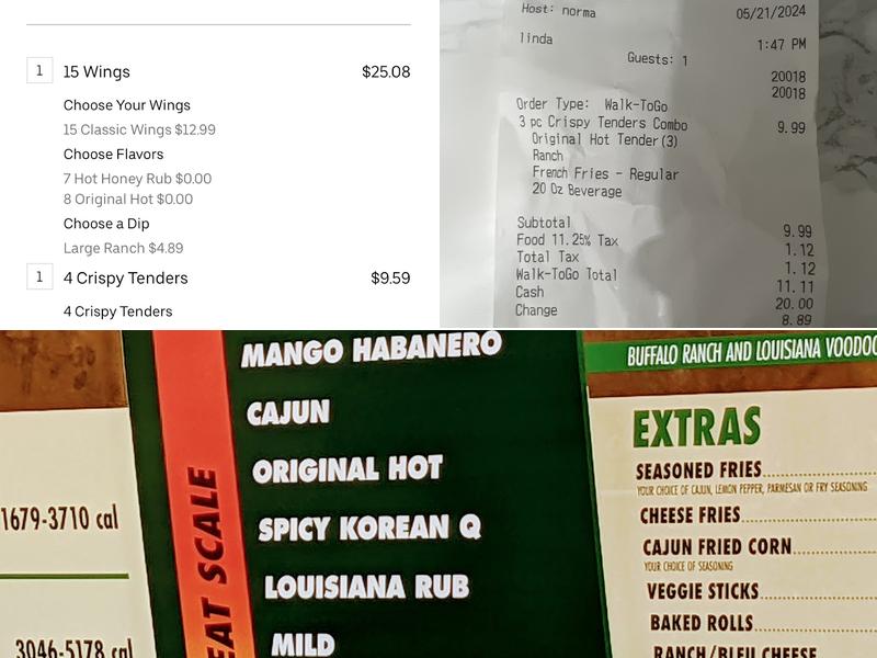 Wingstop Menu