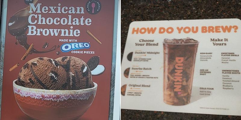 Dunkin' Menu