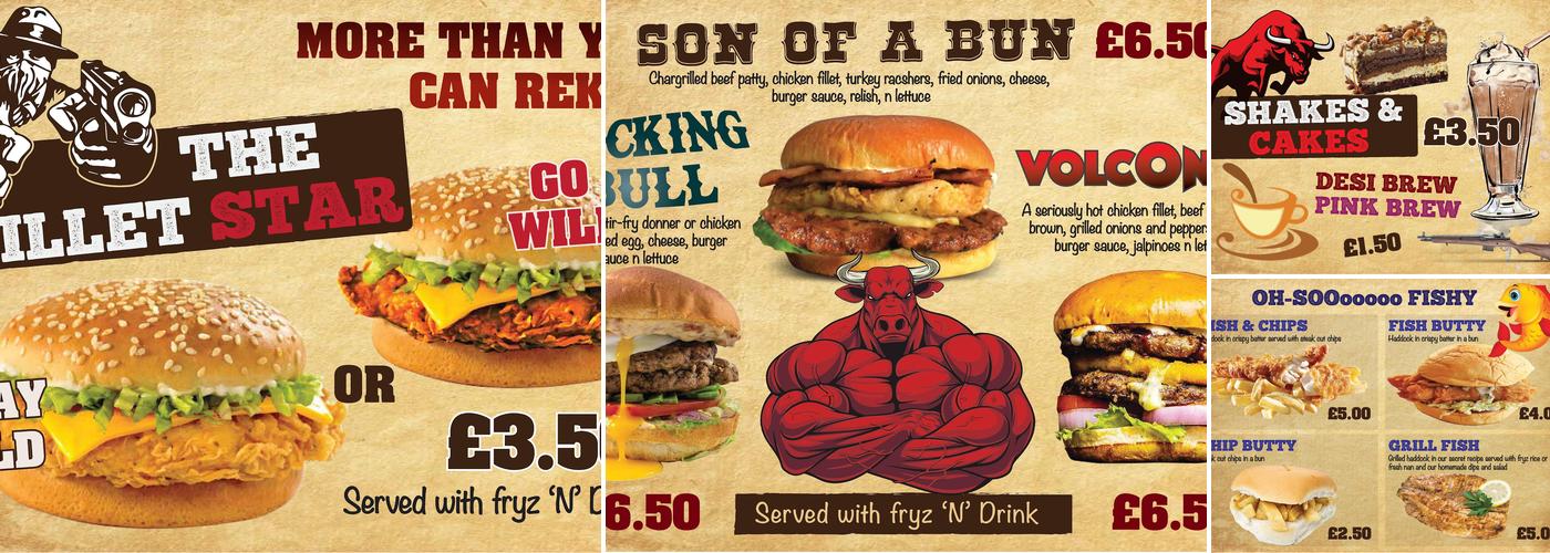 Burning Bull Menu