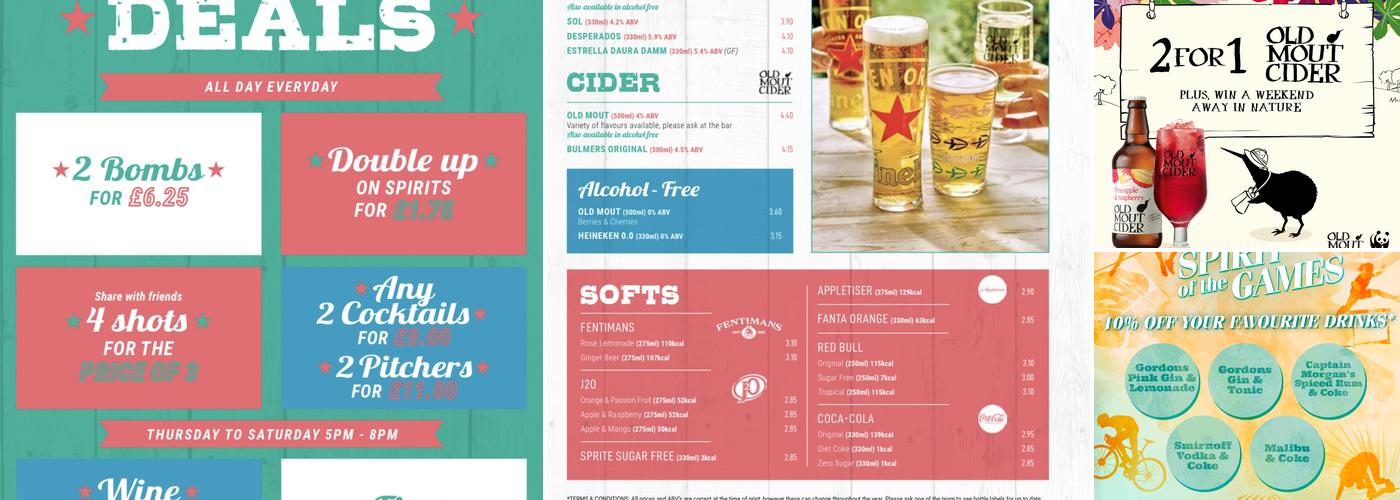 The Bold Privateer Menu