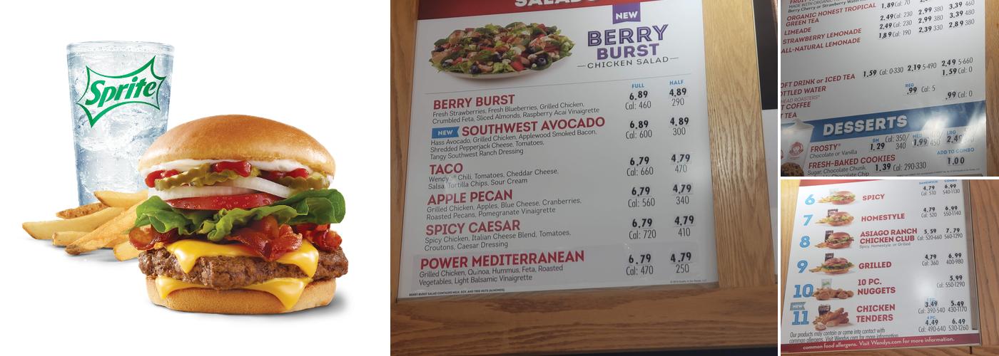 Wendy's Menu