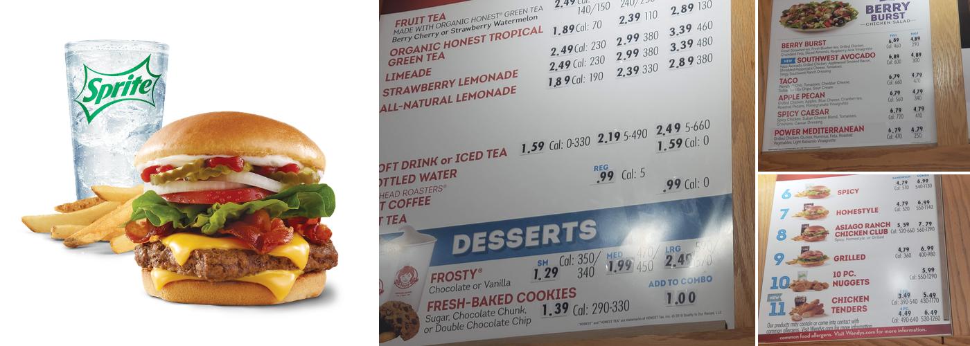 Wendy's Menu
