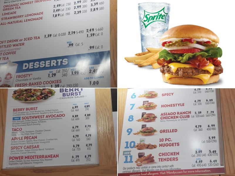 Wendy's Menu