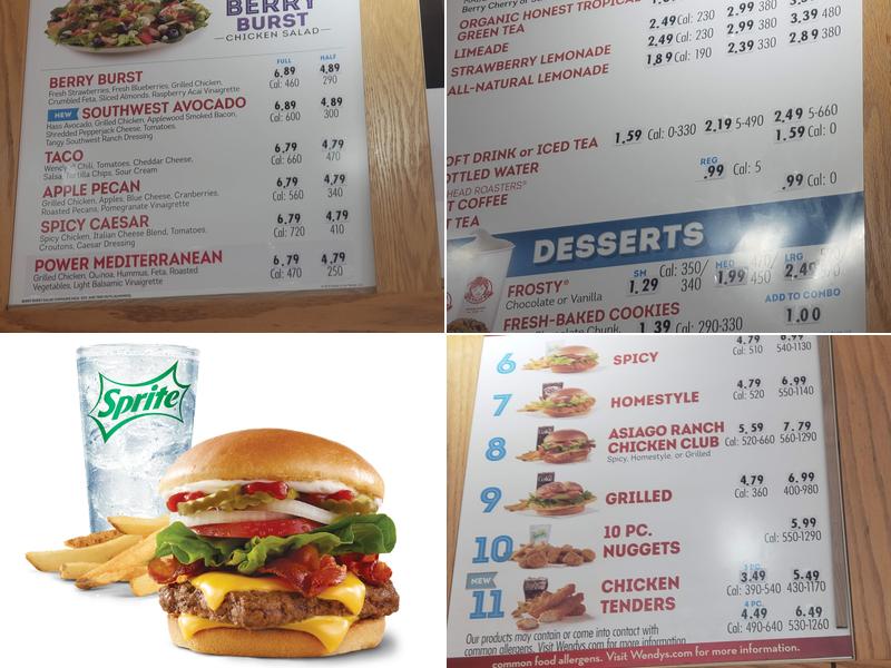 Wendy's Menu