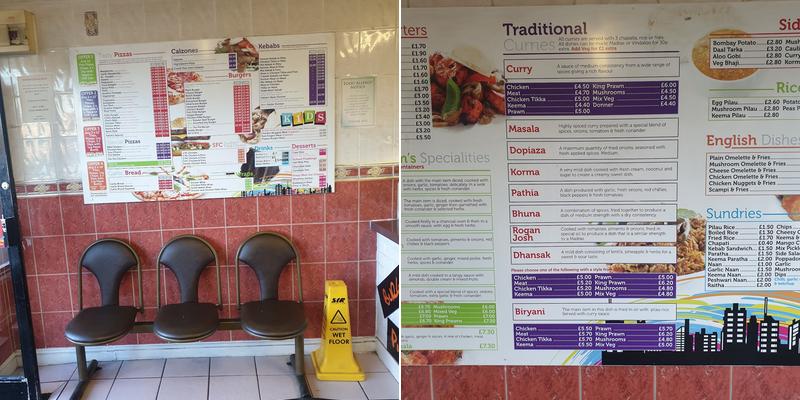 Fahims Takeaway Menu