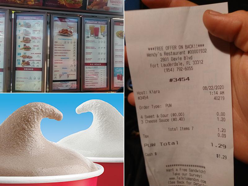Wendy's Menu