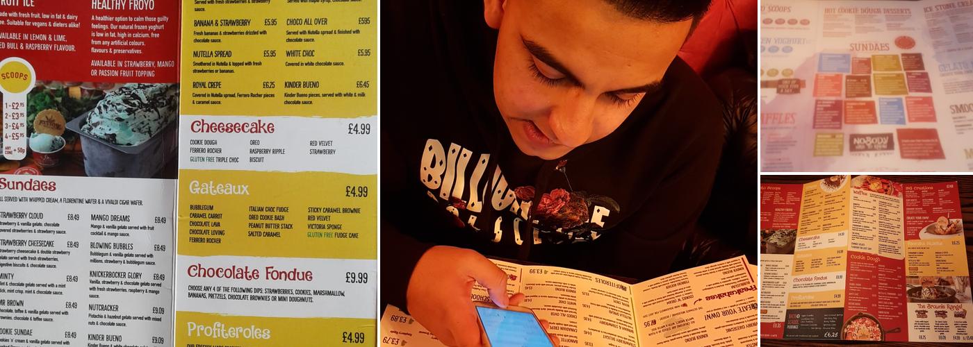 Icestone Desserts Menu