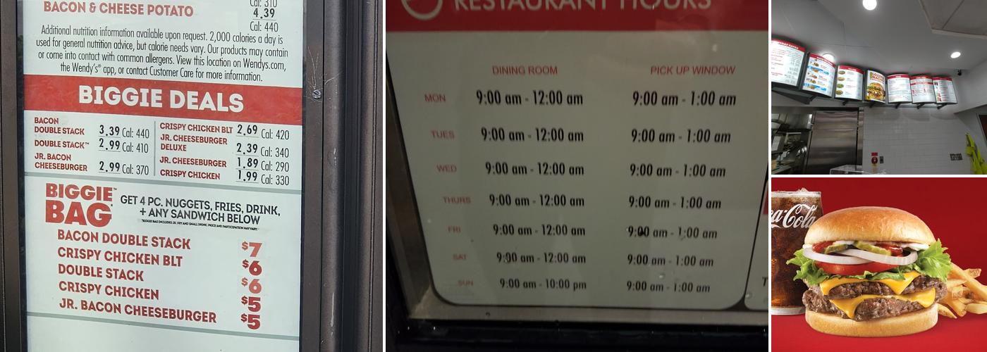 Wendy's Menu