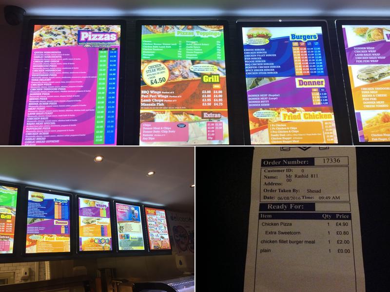 Raja's Pizza Bar Menu