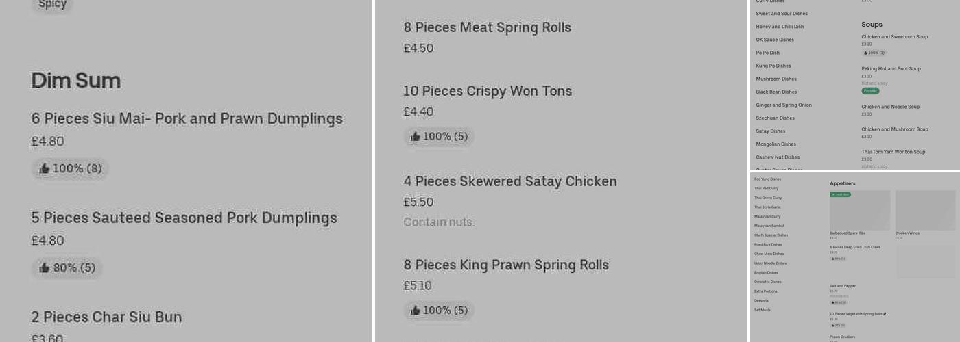 CHINA GARDEN Chinese Takeaway Menu