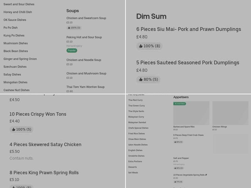 CHINA GARDEN Chinese Takeaway Menu