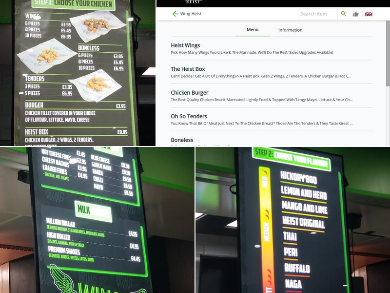 Wing Heist Menu