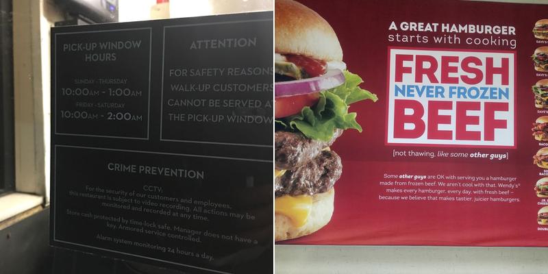 Wendy's Menu