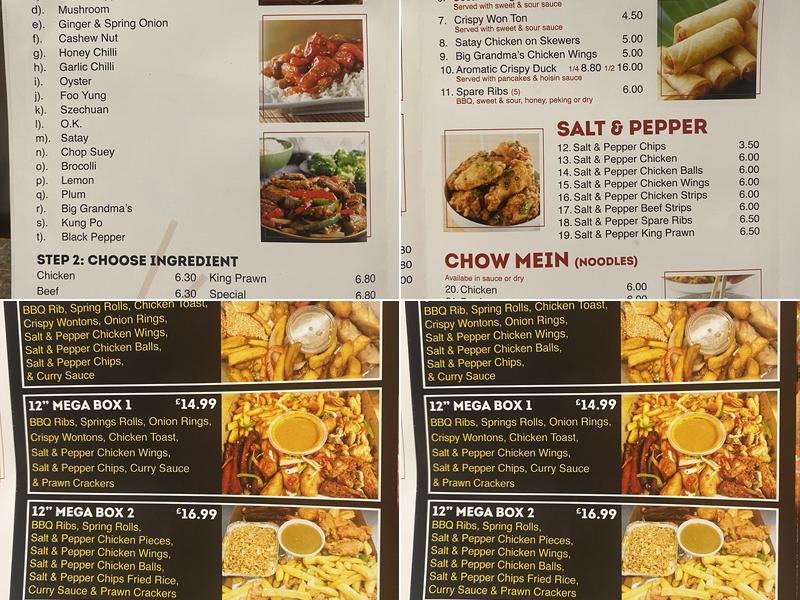Clayton House Chinese Take Away Menu