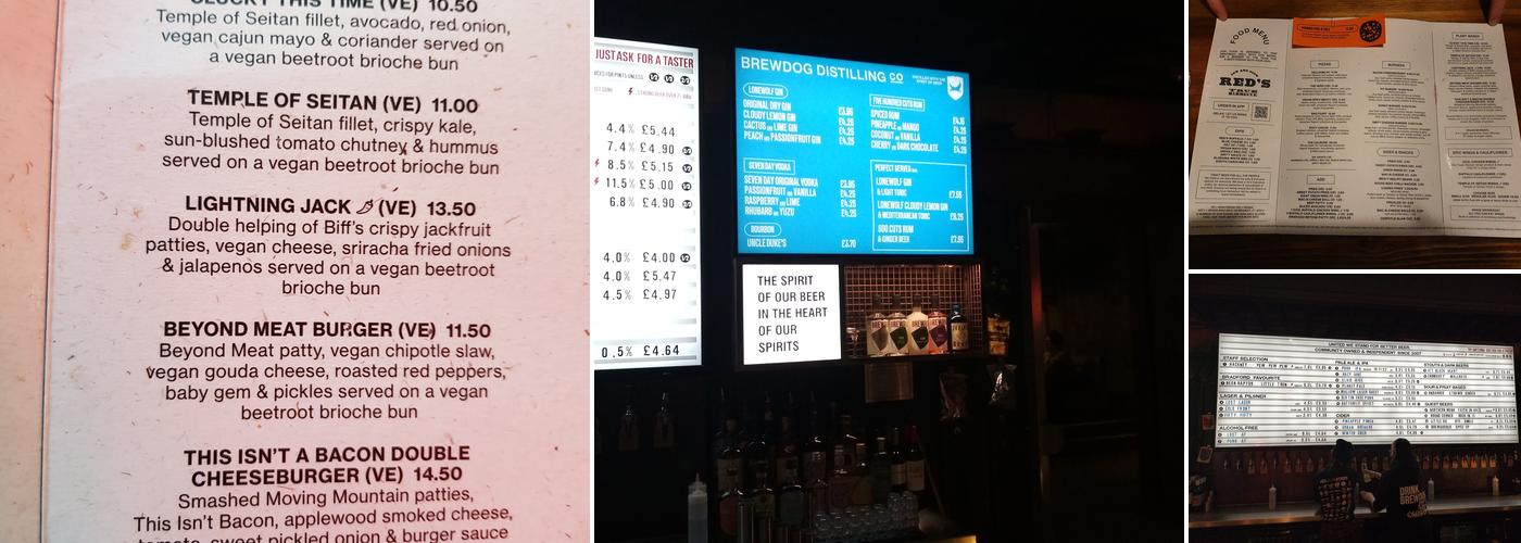 BrewDog Bradford Menu
