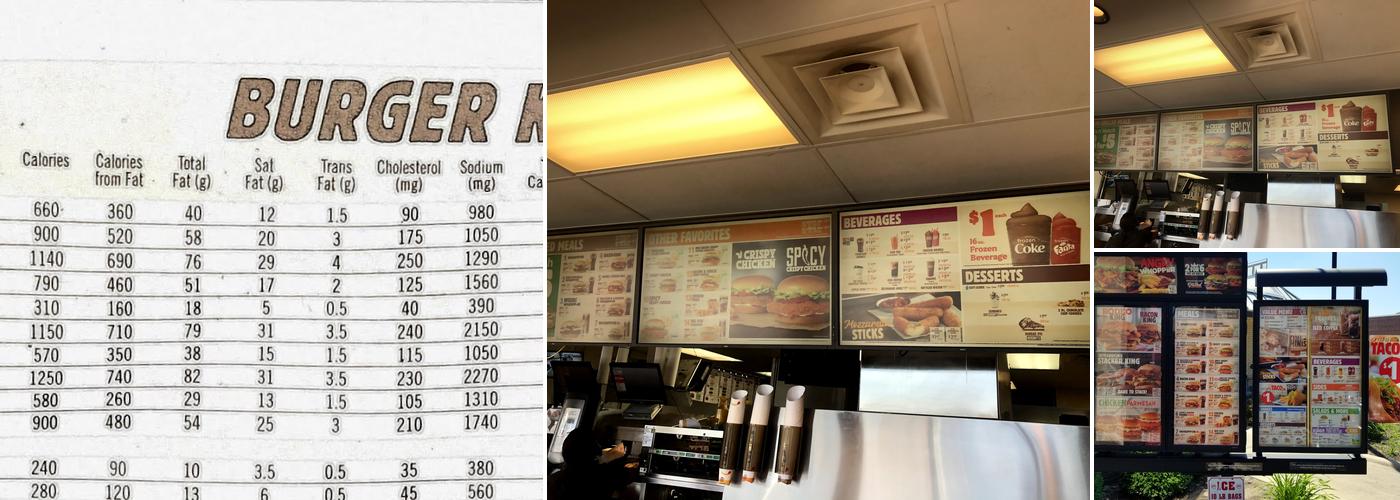 Burger King Menu