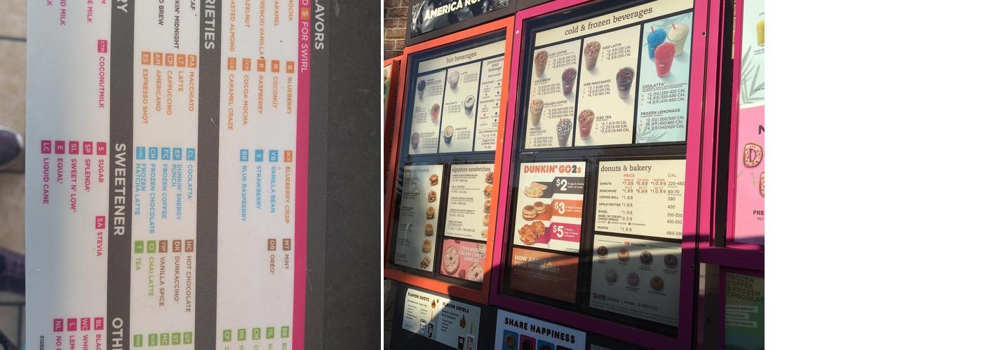 Dunkin' Menu