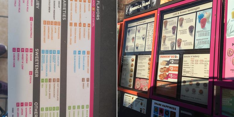 Dunkin' Menu