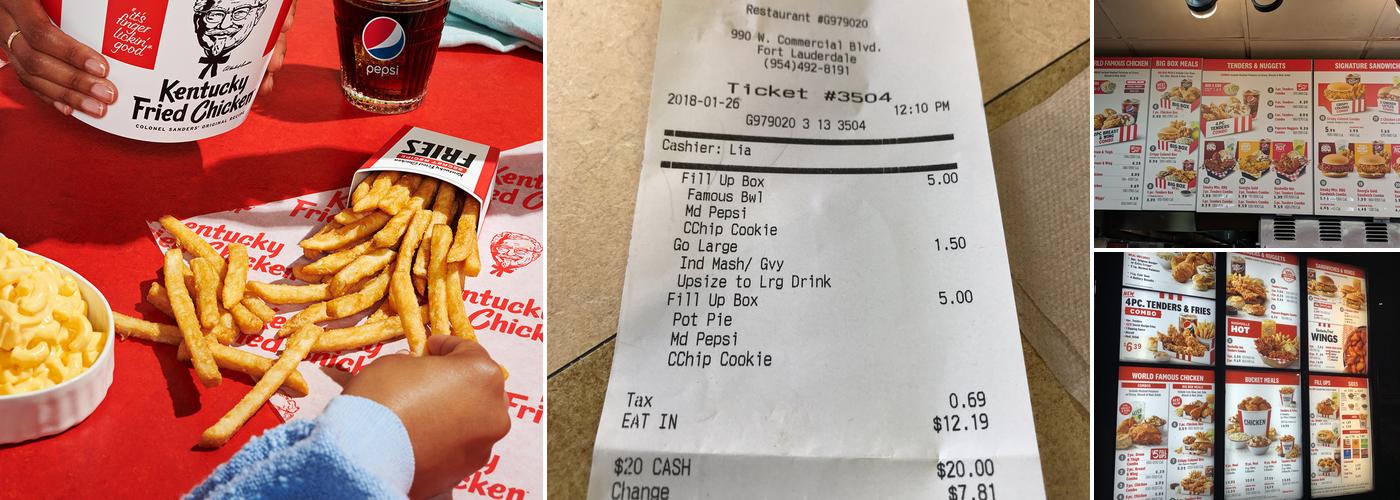 KFC Menu
